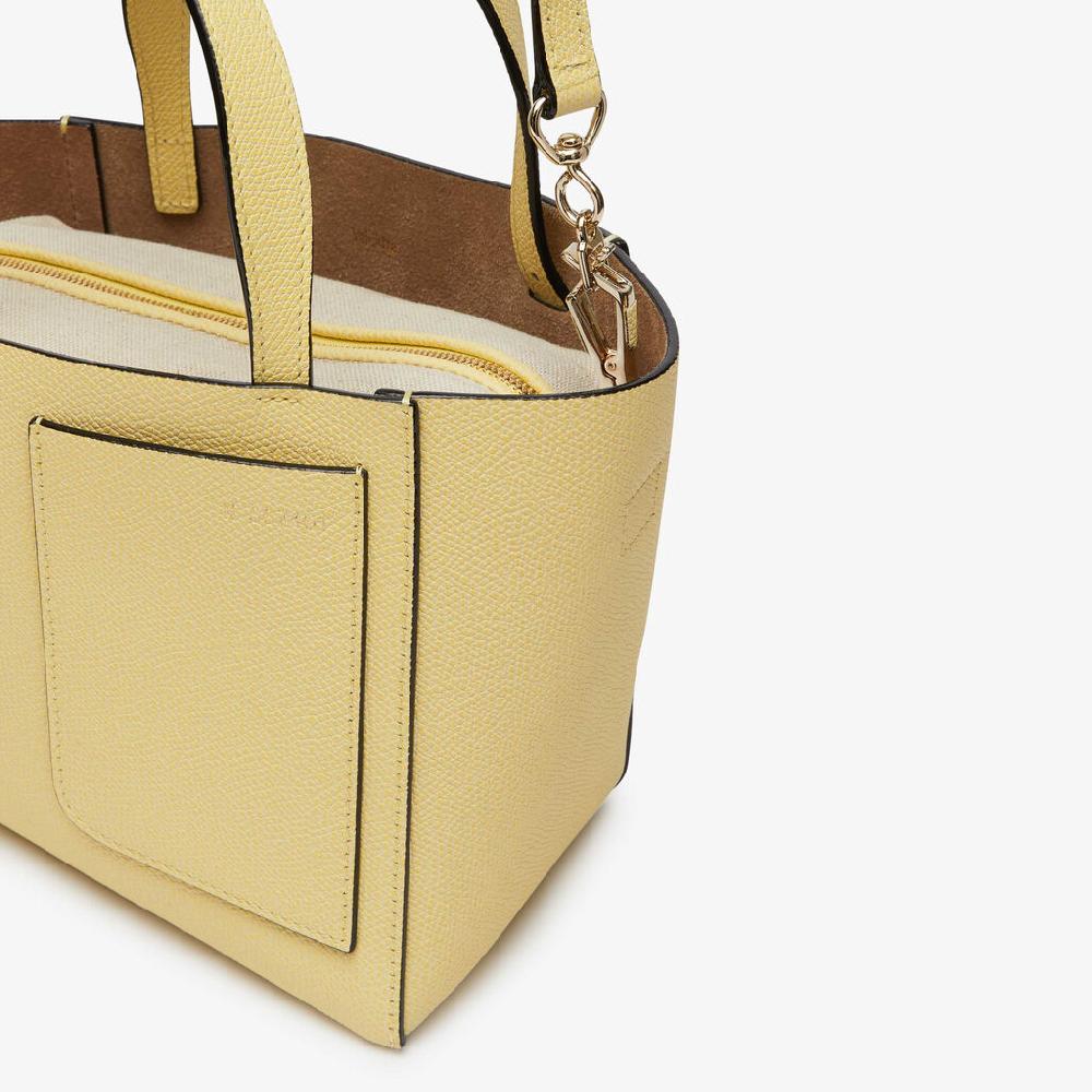 Valextra Borsa A Secchiello Donna Di Lusso In Pelle Gialla | Valextra Soft