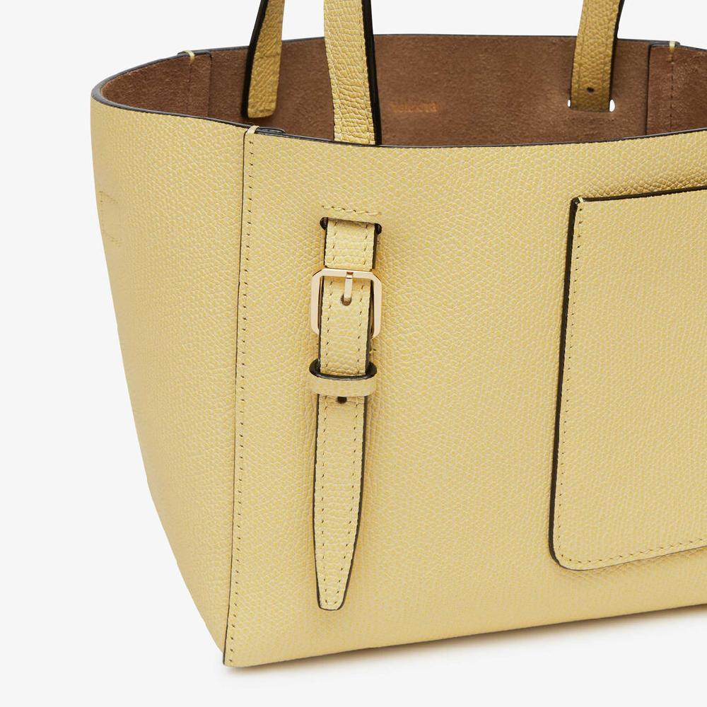 Valextra Borsa A Secchiello Donna Di Lusso In Pelle Gialla | Valextra Soft