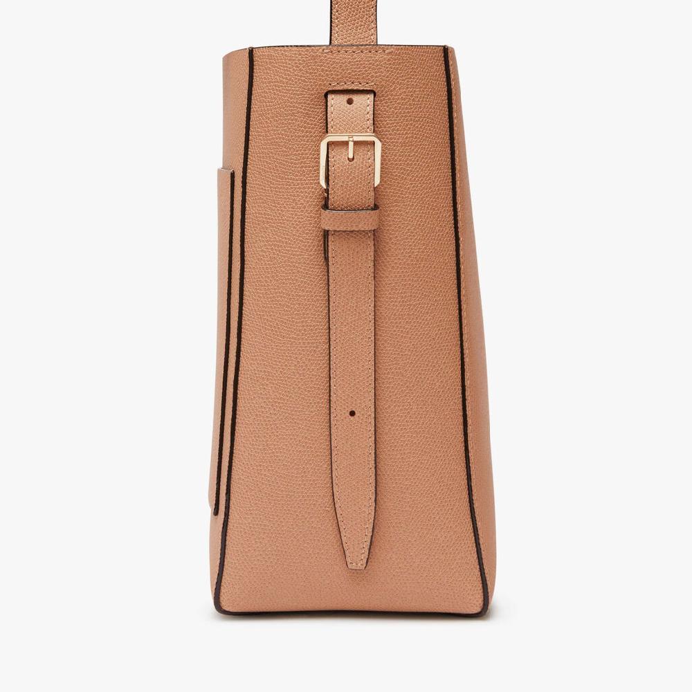 Valextra Borsa A Secchiello Donna Mini In Pelle Marrone | Valextra Soft