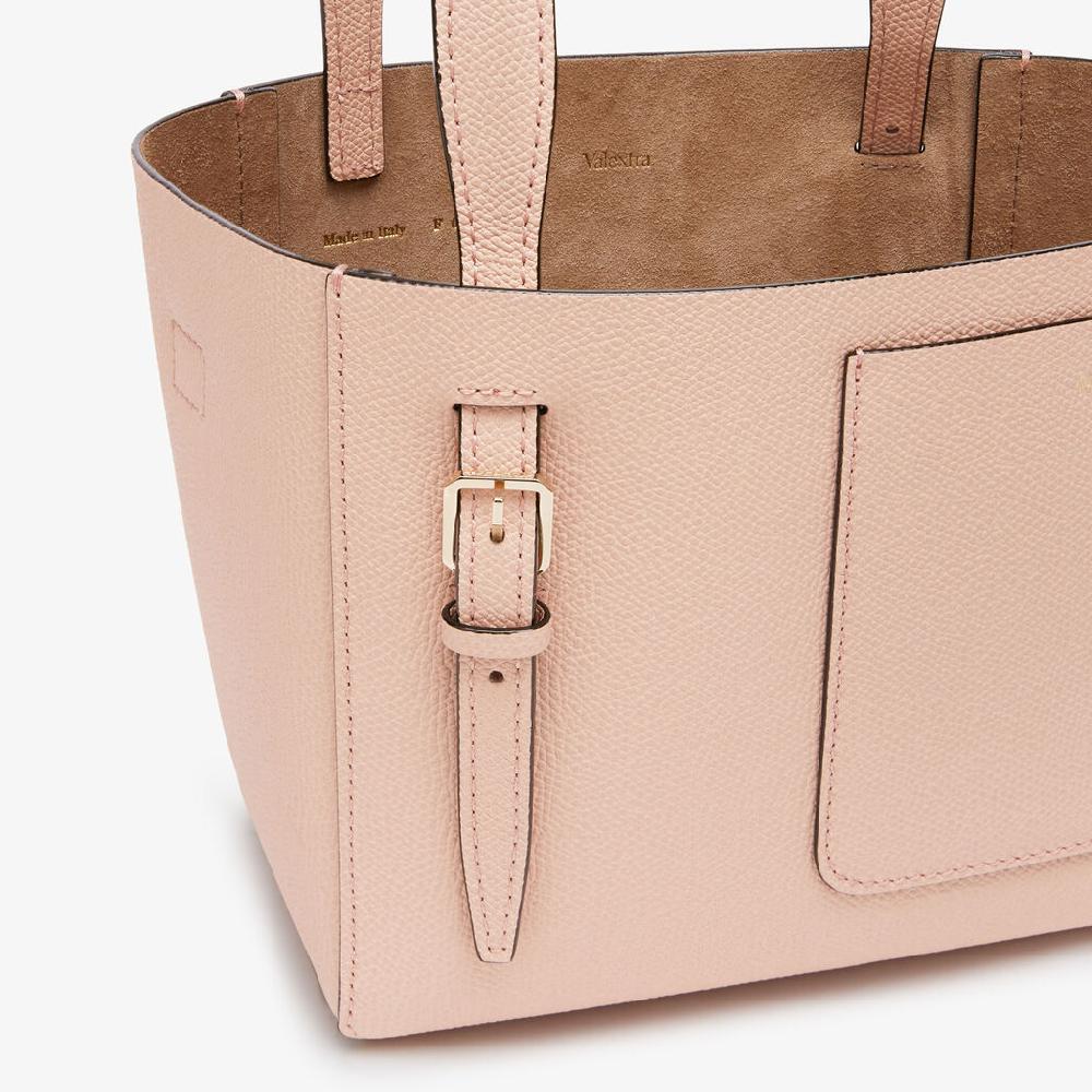 Valextra Borsa A Secchiello Soft Micro | Pelle Di Vitello Millepunte | Rosa Bonne Mine | Valextra