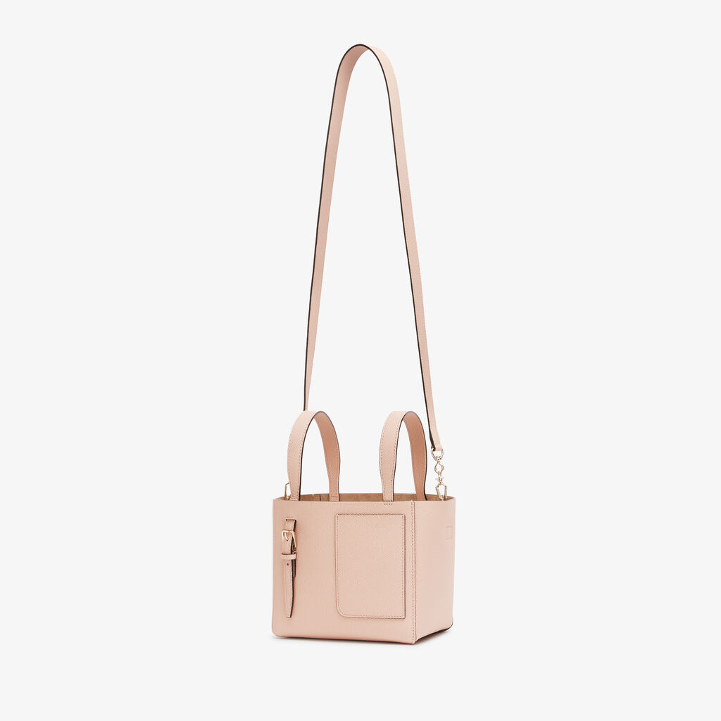 Valextra Borsa A Secchiello Soft Micro | Pelle Di Vitello Millepunte | Rosa Bonne Mine | Valextra