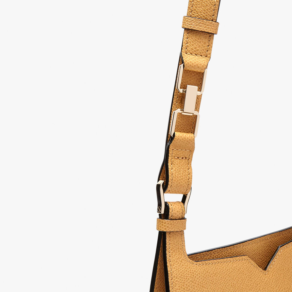 Valextra Borsa A Spalla Compatta In Pelle Gialla Ambra | Valextra Hobo