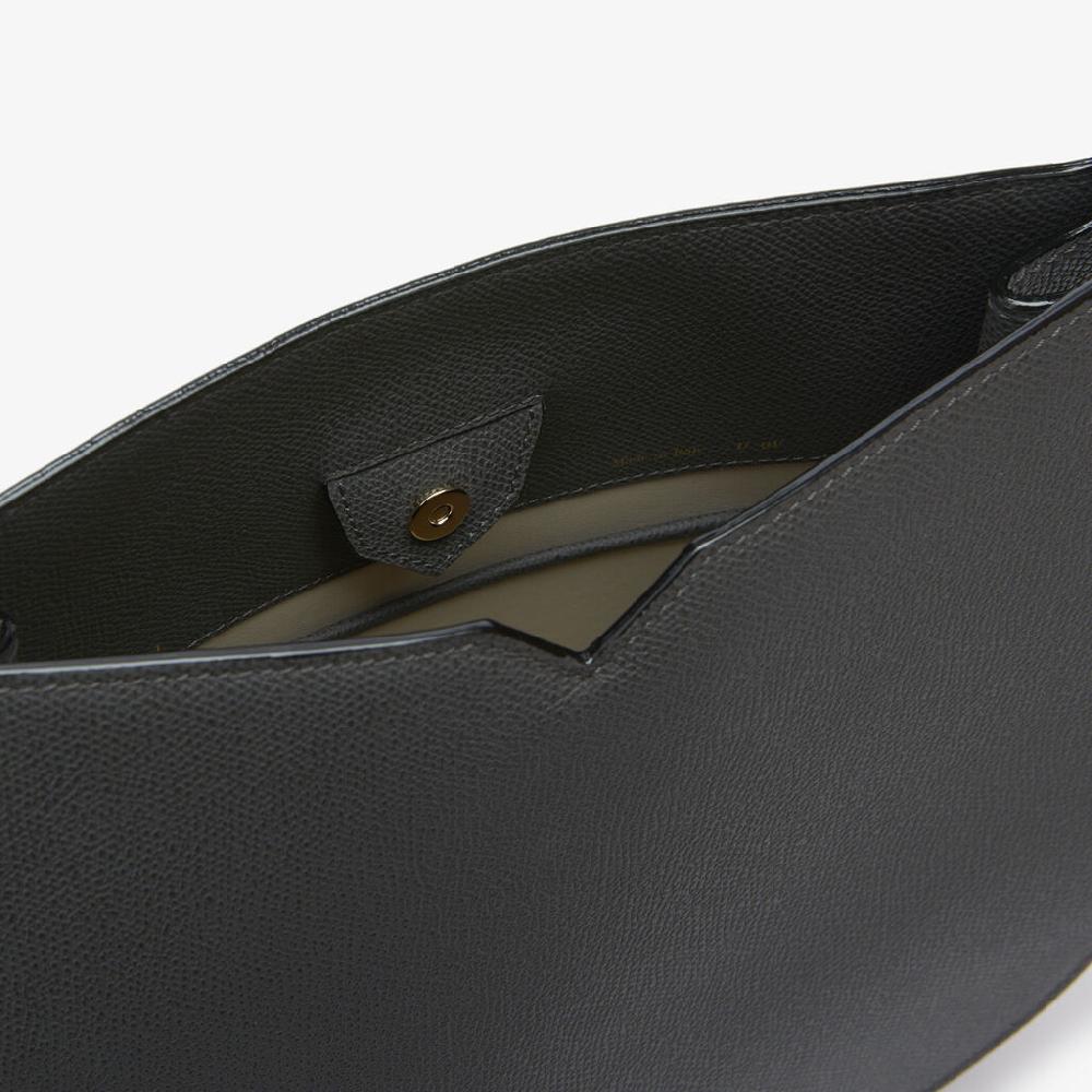 Valextra Borsa A Spalla Da Donna In Pelle Grigia | Valextra Hobo