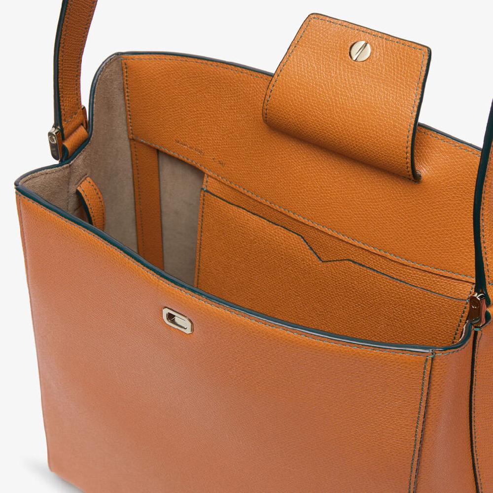 Valextra Borsa A Spalla Da Donna In Pelle Marrone | Valextra Brera