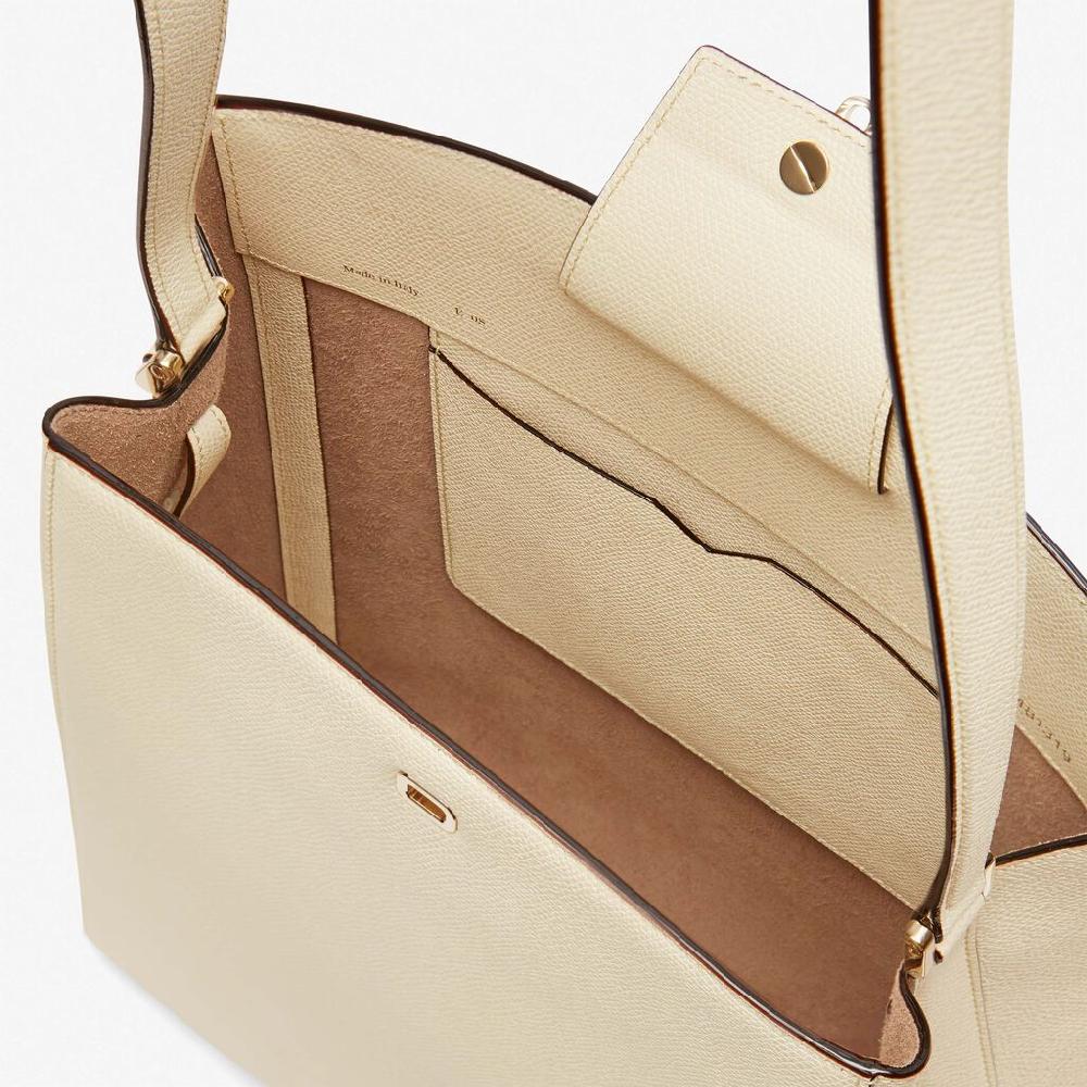 Valextra Borsa A Spalla Media In Pelle Bianca | Valextra Brera