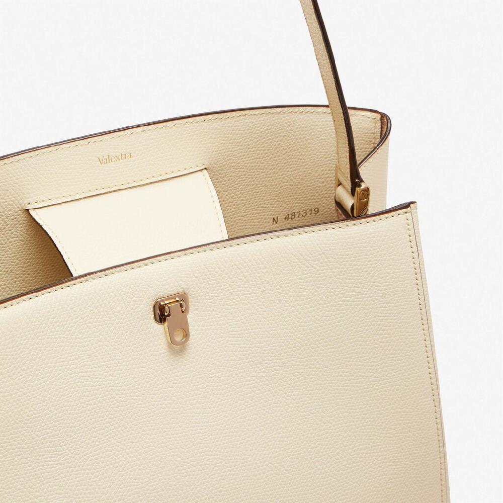 Valextra Borsa A Spalla Media In Pelle Bianca | Valextra Brera