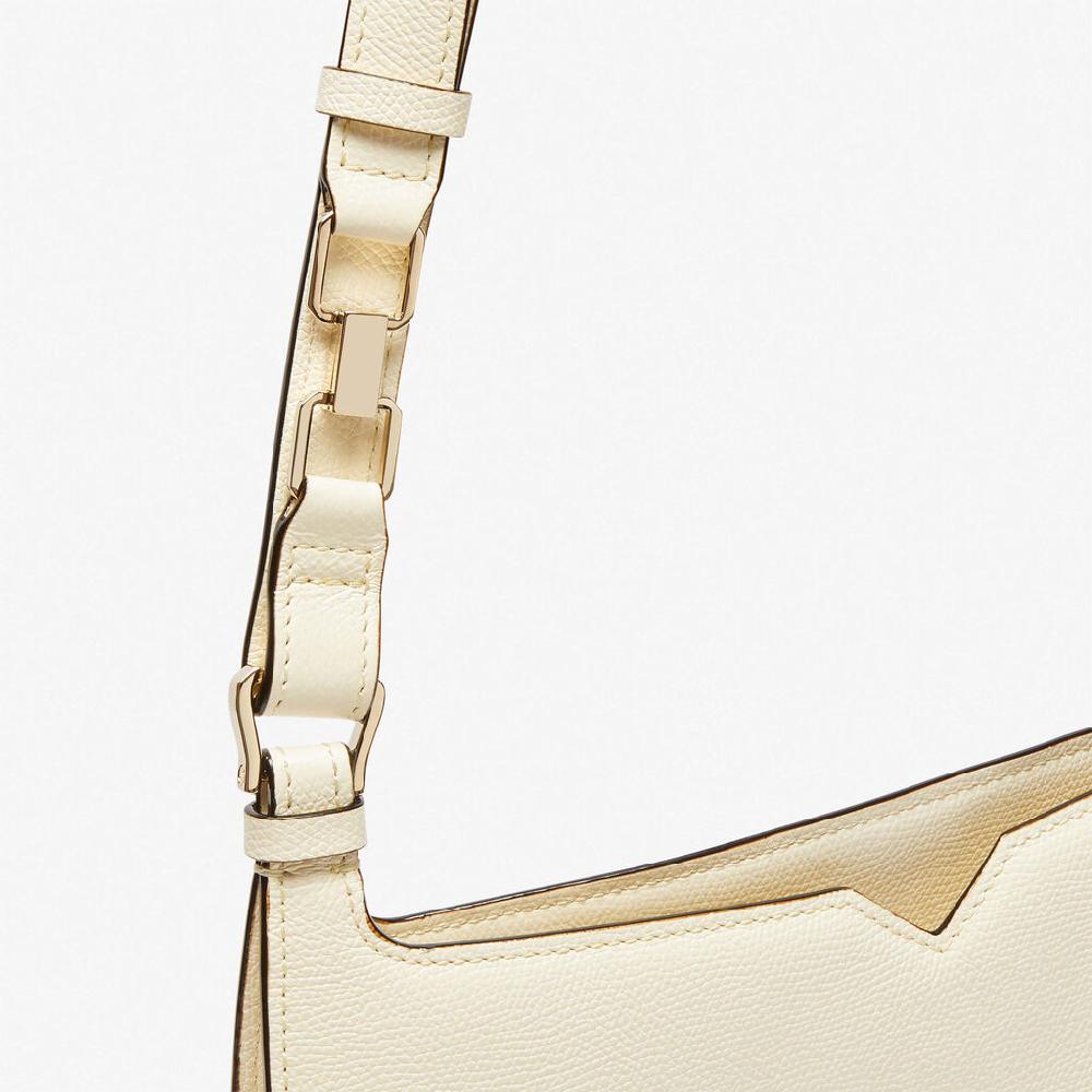 Valextra Borsa A Spalla Media In Pelle Bianca | Valextra Hobo