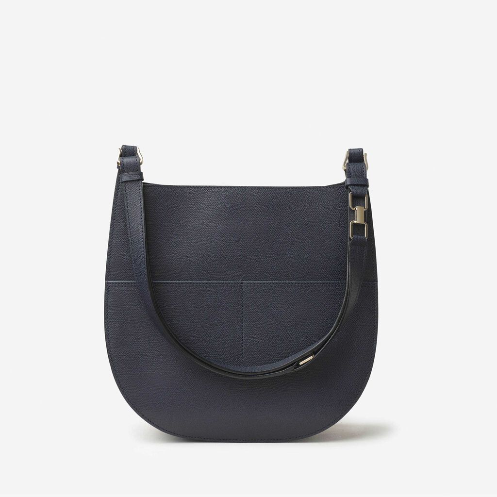 Valextra Borsa A Spalla Media In Pelle Blu | Valextra Hobo