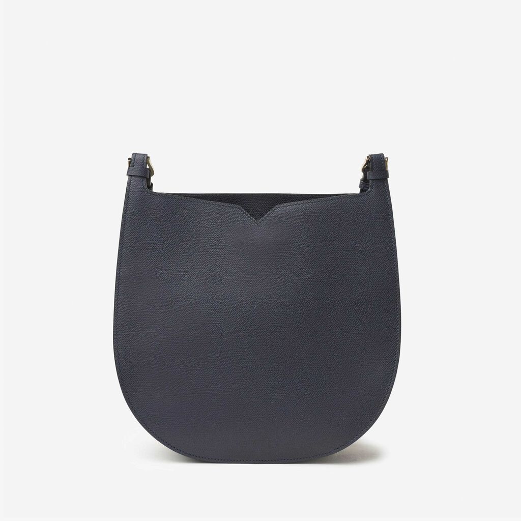 Valextra Borsa a spalla Media in Pelle Blu | Valextra Hobo