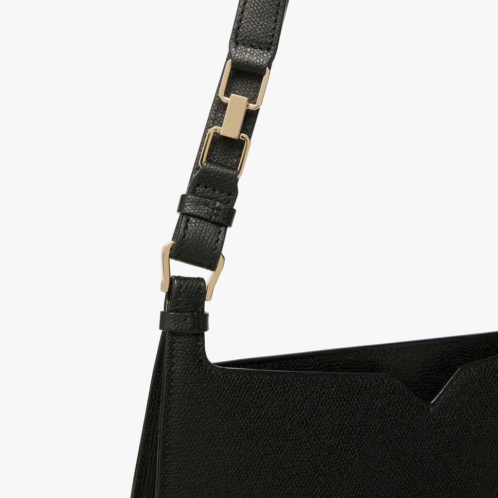 Valextra Borsa A Spalla Media In Pelle Nera | Valextra Hobo