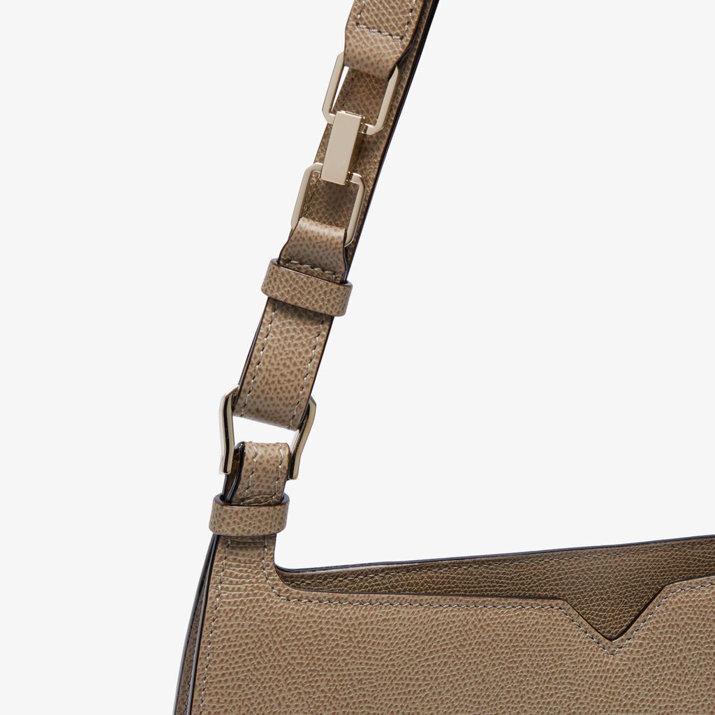 Valextra Borsa A Spalla Media In Pelle Tortora | Valextra Hobo