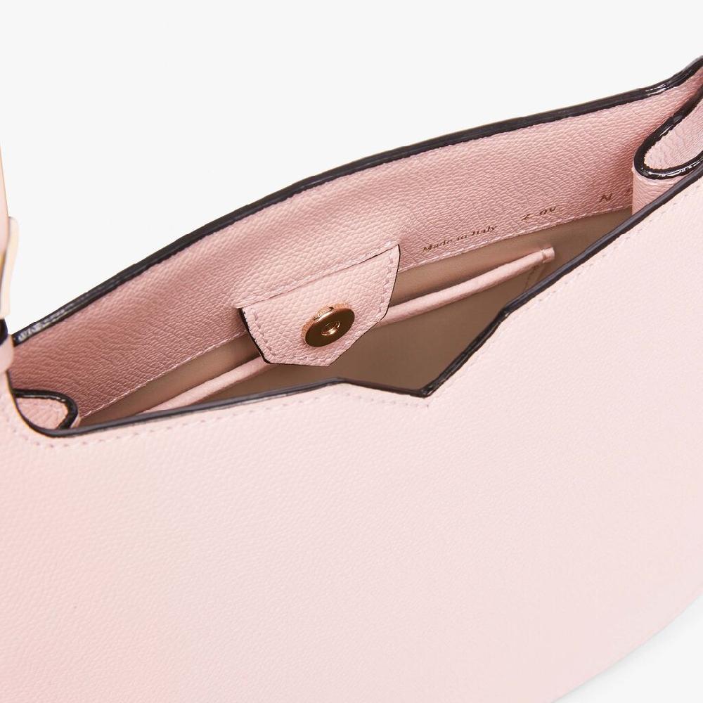 Valextra Borsa A Spalla Mini In Pelle Rosa | Valextra Hobo