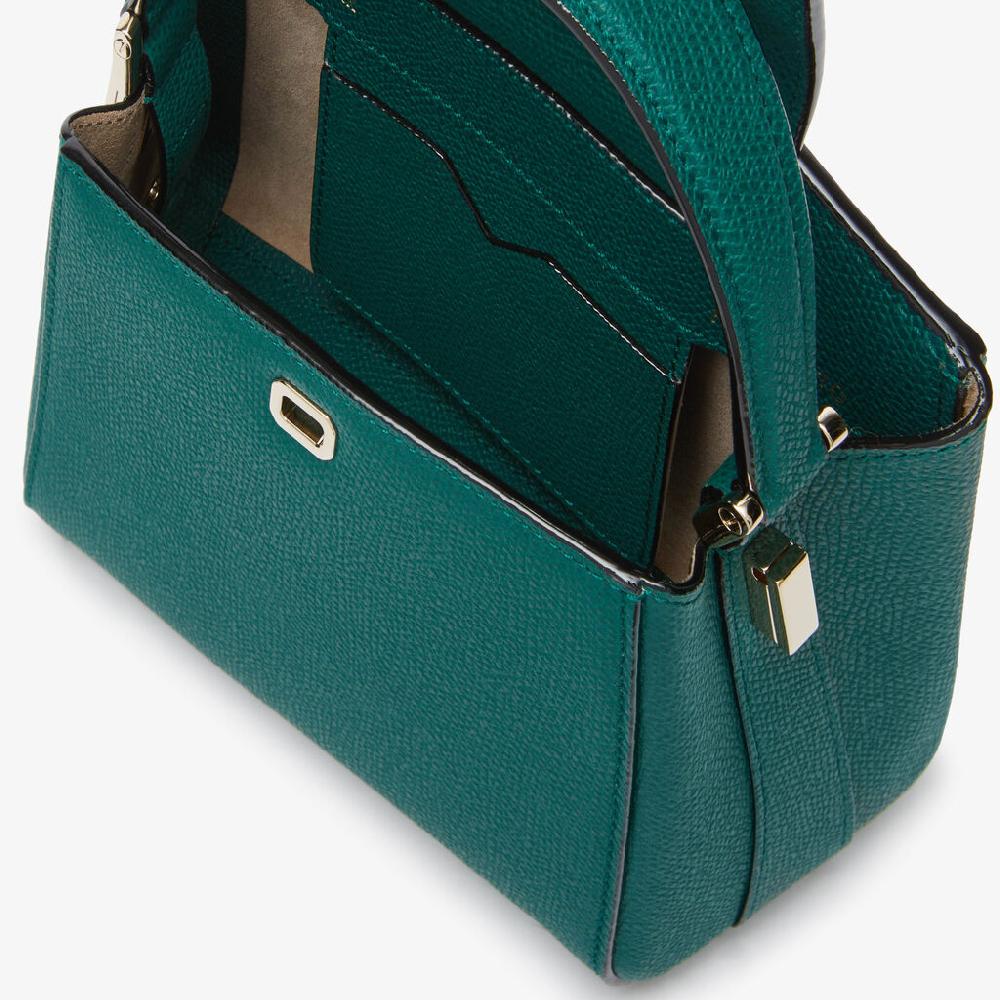 Valextra Borsa A Tracolla Brera Micro | Pelle Di Vitello Millepunte | Verde Bosco | Valextra