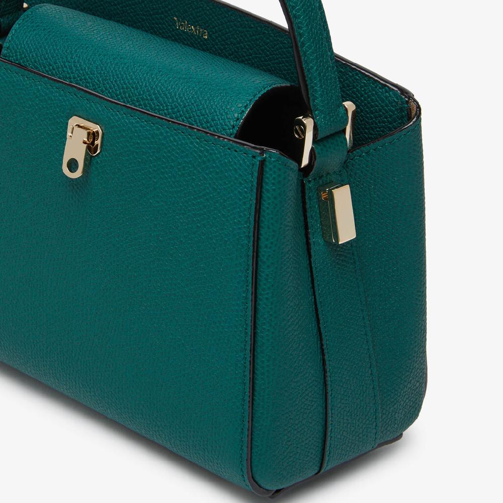 Valextra Borsa A Tracolla Brera Micro | Pelle Di Vitello Millepunte | Verde Bosco | Valextra