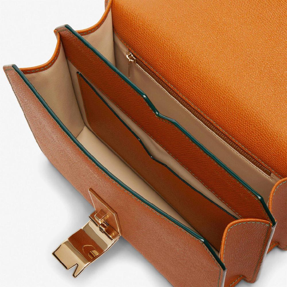 Valextra Borsa A Tracolla Con Scomparti In Pelle Marrone | Valextra NoLo