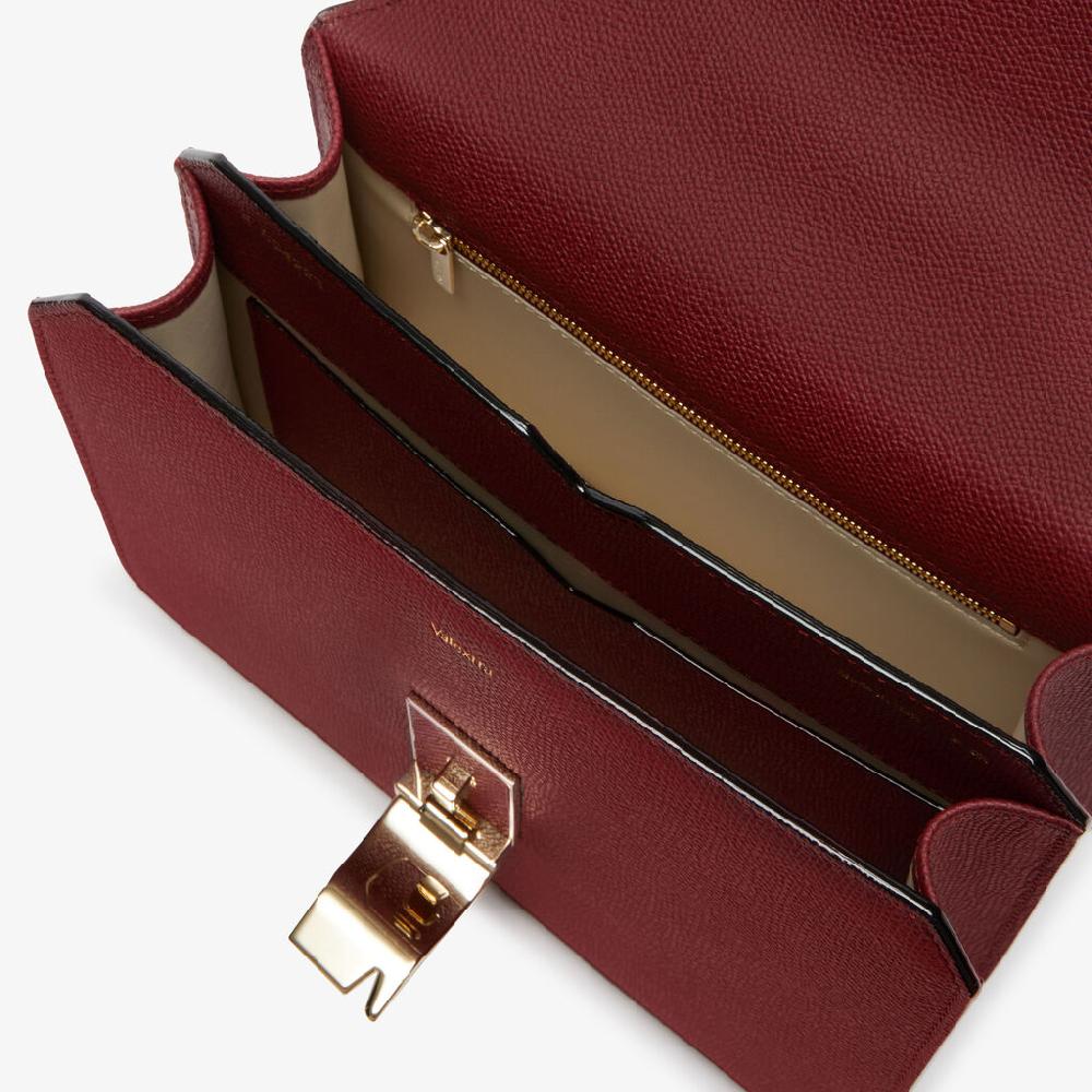 Valextra Borsa A Tracolla Da Donna Di Lusso In Pelle Bordeaux | Valextra