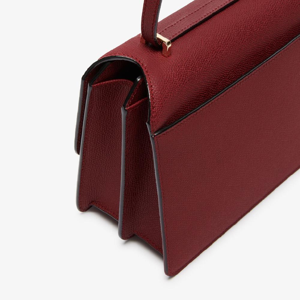 Valextra Borsa A Tracolla Da Donna Di Lusso In Pelle Bordeaux | Valextra