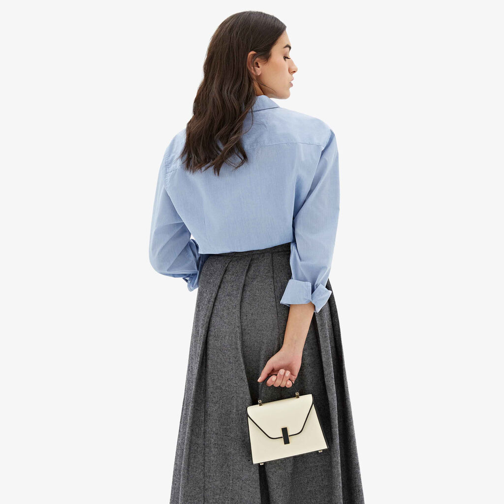 Valextra Borsa A Tracolla Da Donna In Pelle Bianca E Nera | Valextra Iside