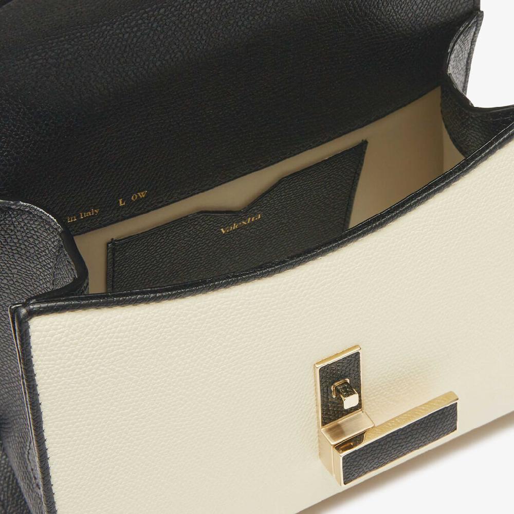 Valextra Borsa A Tracolla Da Donna In Pelle Bianca E Nera | Valextra Iside