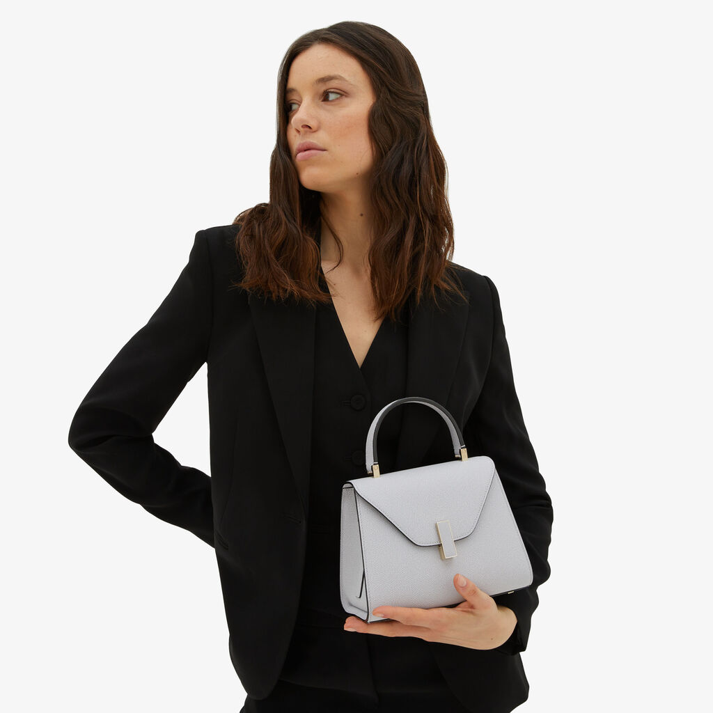 Valextra Borsa A Tracolla Da Donna In Pelle Grigia | Valextra Iside