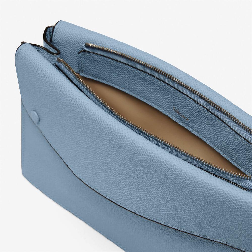 Valextra Borsa A Tracolla Da Uomo In Pelle Azzurra | Valextra Pocket