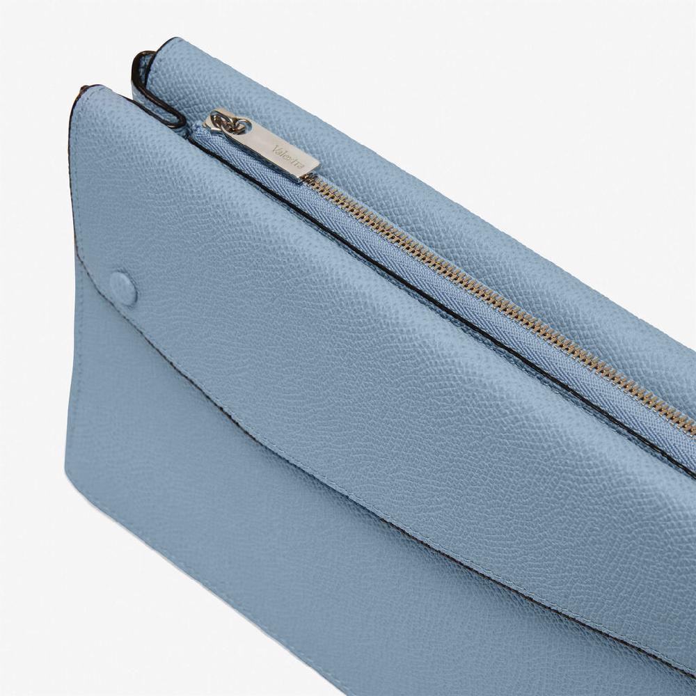Valextra Borsa A Tracolla Da Uomo In Pelle Azzurra | Valextra Pocket