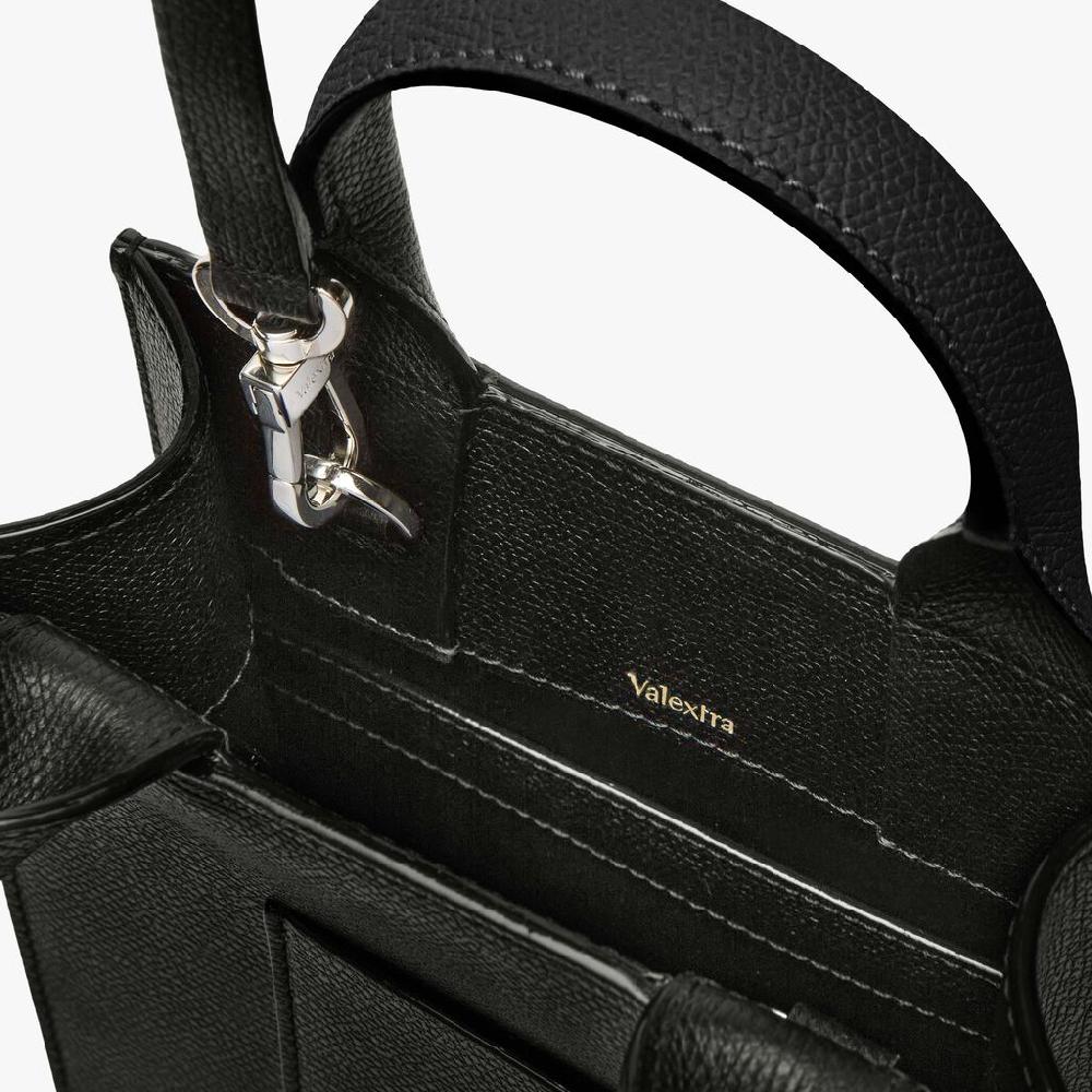 Valextra Borsa A Tracolla Donna Di Lusso In Pelle Nera | Valextra Boxy