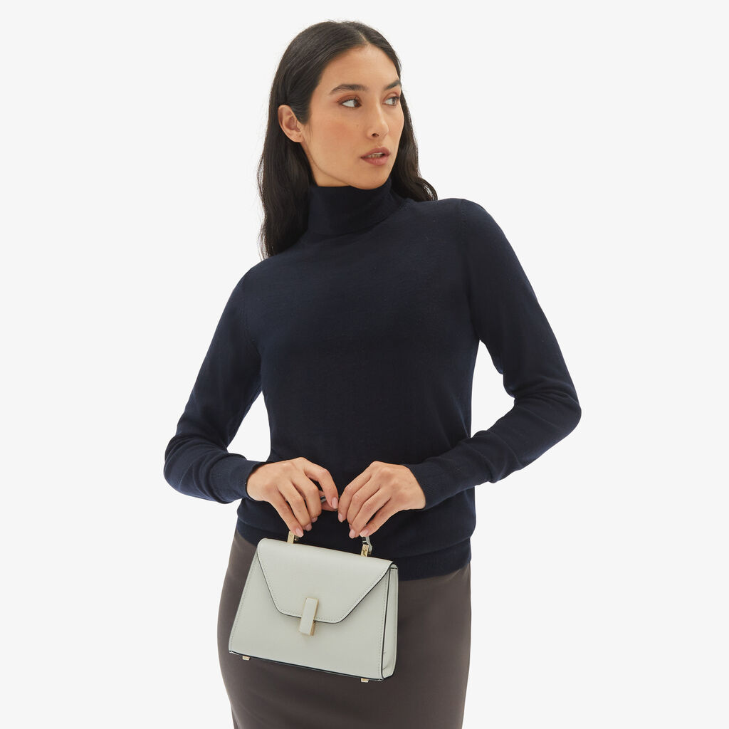 Valextra Borsa A Tracolla Donna In Pelle Rigida Bianca | Valextra Iside