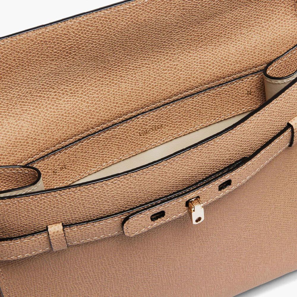 Valextra Borsa A Tracolla In Pelle Beige Con Tasche | Valextra Brera