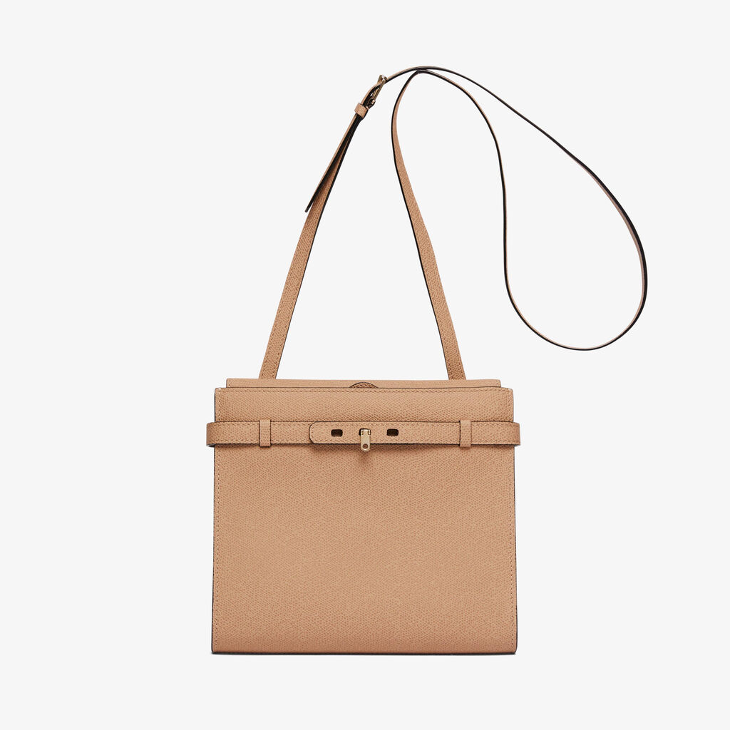 Valextra Borsa a tracolla in Pelle Beige con tasche | Valextra Brera