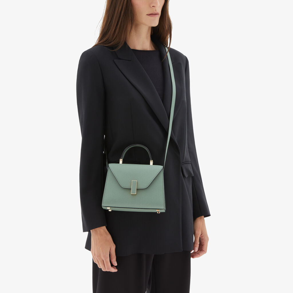 Valextra Borsa A Tracolla Iside Micro | Pelle Di Vitello Millepunte | Verde Eucalipto | Valextra