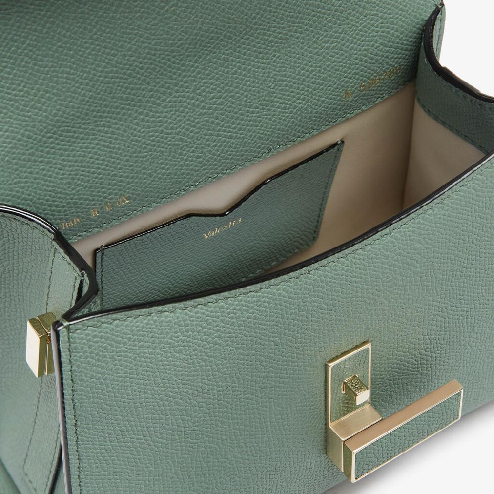 Valextra Borsa A Tracolla Iside Micro | Pelle Di Vitello Millepunte | Verde Eucalipto | Valextra