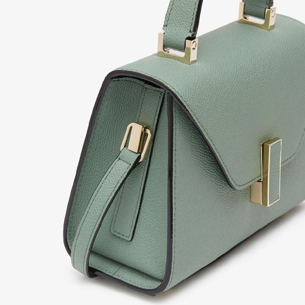 Valextra Borsa A Tracolla Iside Micro | Pelle Di Vitello Millepunte | Verde Eucalipto | Valextra