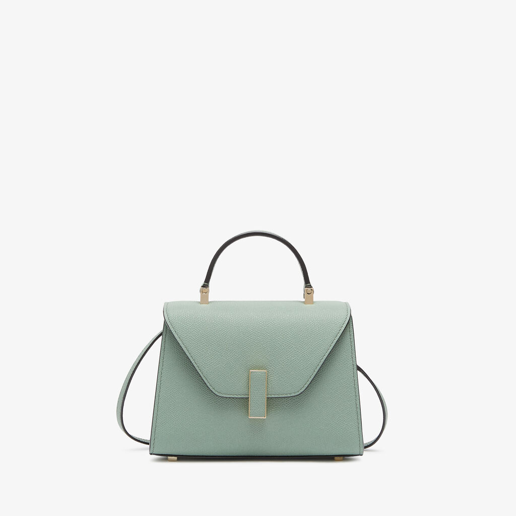 Valextra Borsa a Tracolla Iside Micro | Pelle di vitello Millepunte | Verde Eucalipto | Valextra