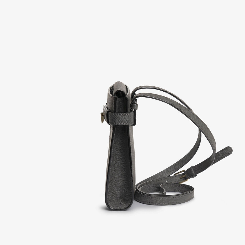 Valextra Borsa A Tracolla Micro In Pelle Grigia | Valextra Brera