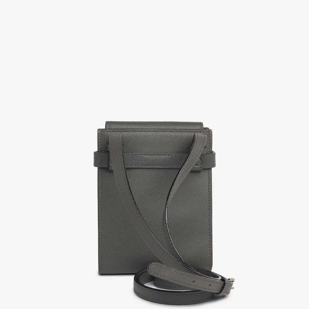 Valextra Borsa A Tracolla Micro In Pelle Grigia | Valextra Brera