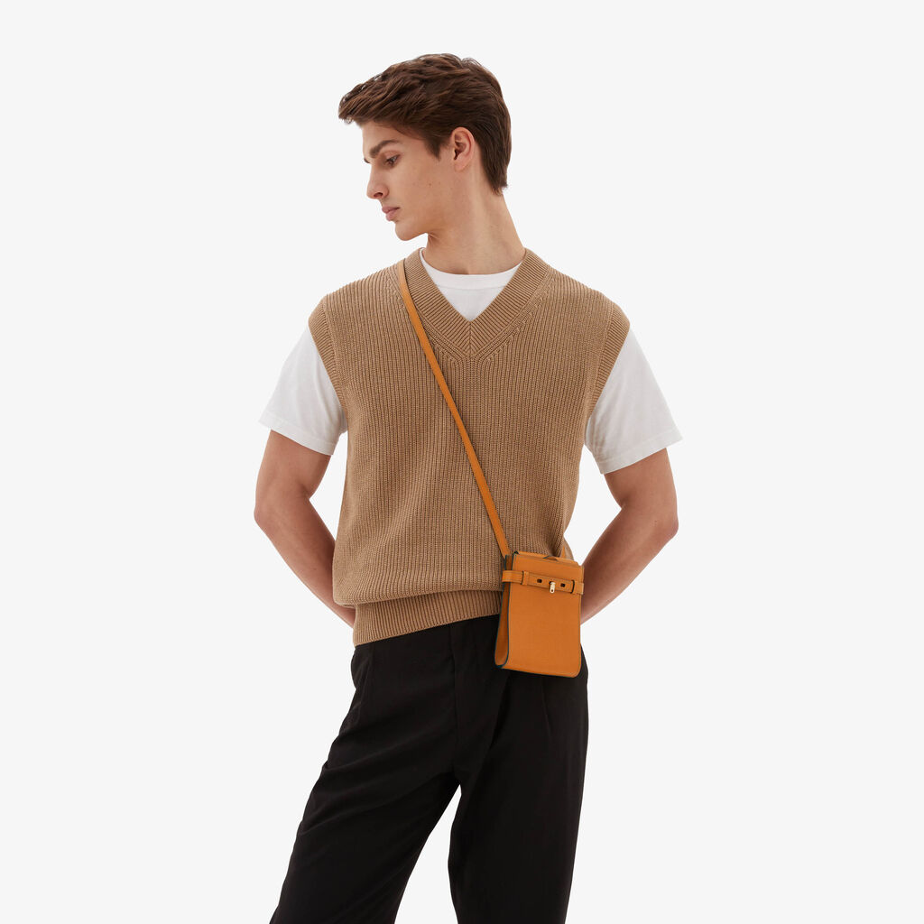 Valextra Borsa A Tracolla Micro In Pelle Marrone | Valextra Brera