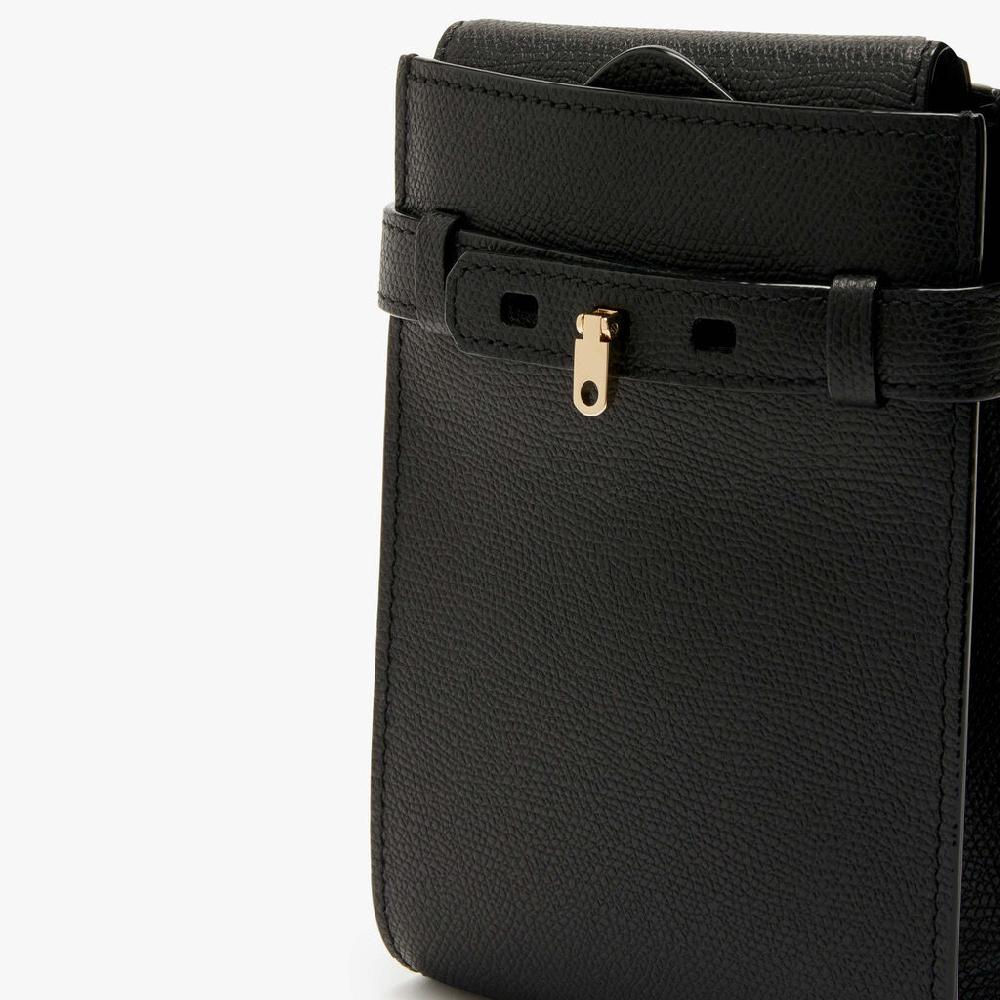 Valextra Borsa A Tracolla Micro In Pelle Nera | Valextra Brera