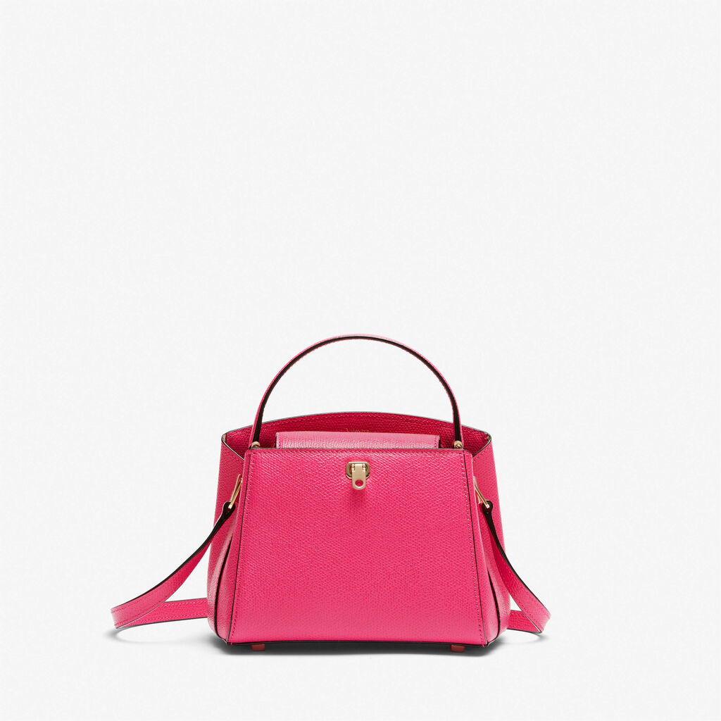 Valextra Borsa a tracolla Micro in Pelle Rosa Fucsia | Valextra Brera