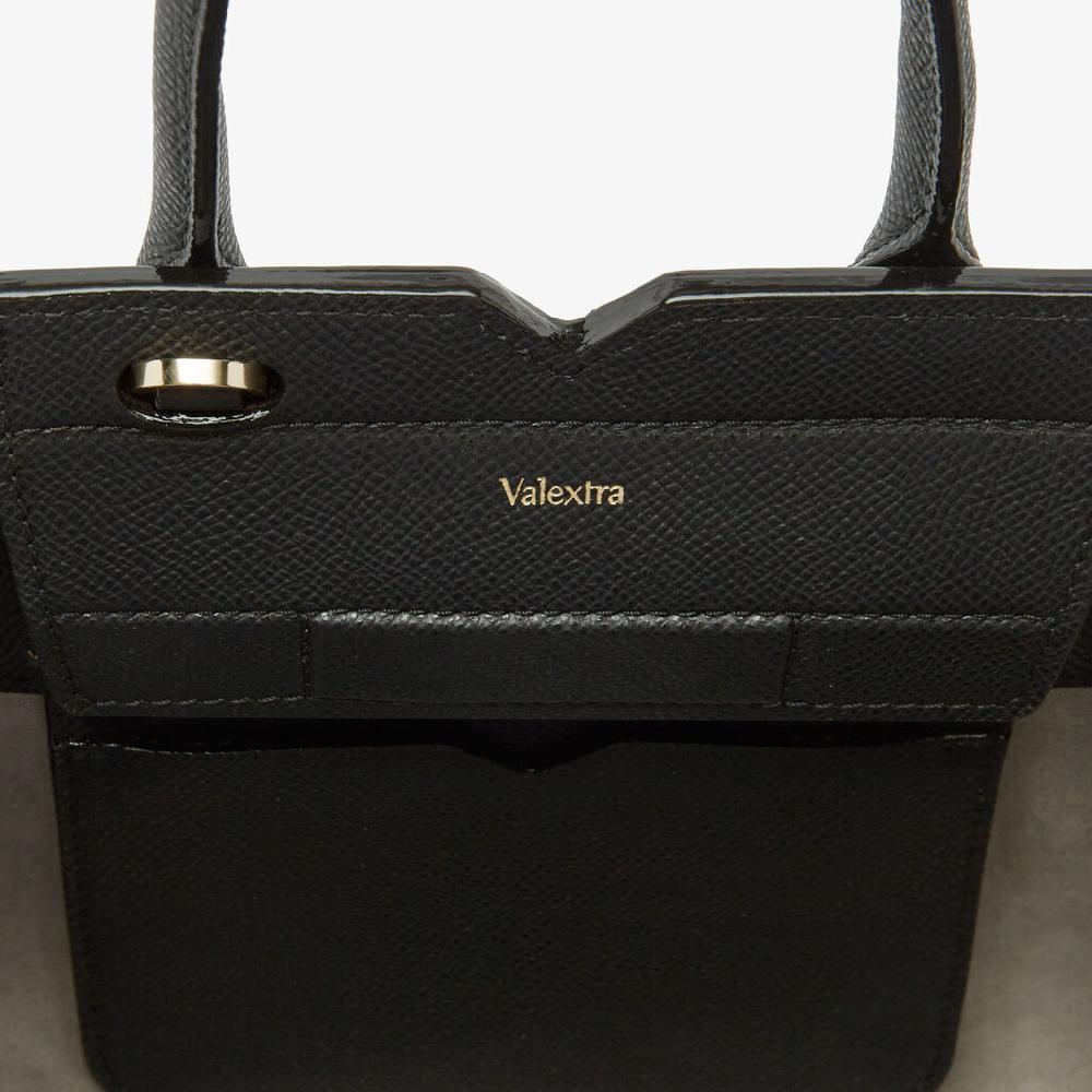 Valextra Borsa A Tracolla Milano Micro | Pelle Di Vitello Millepunte Soft | Nero | Valextra