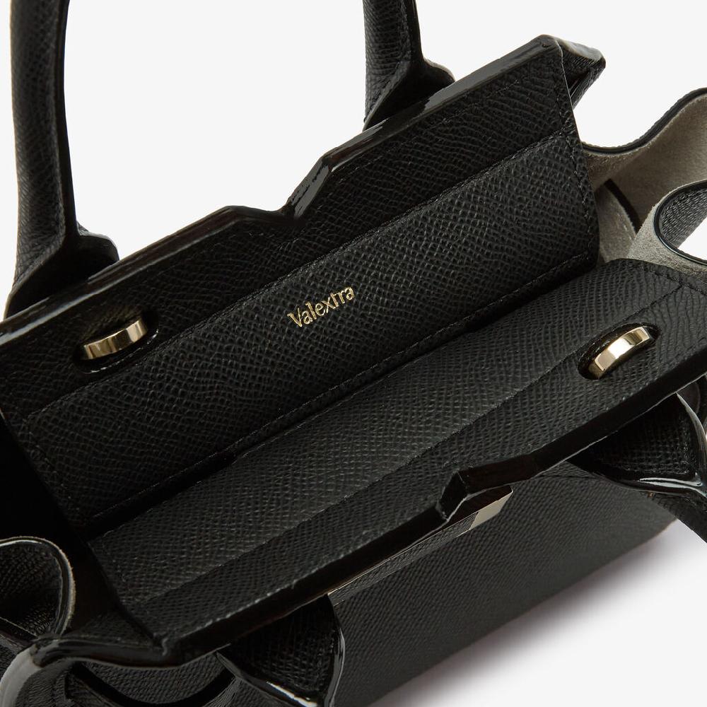 Valextra Borsa A Tracolla Milano Micro | Pelle Di Vitello Millepunte Soft | Nero | Valextra