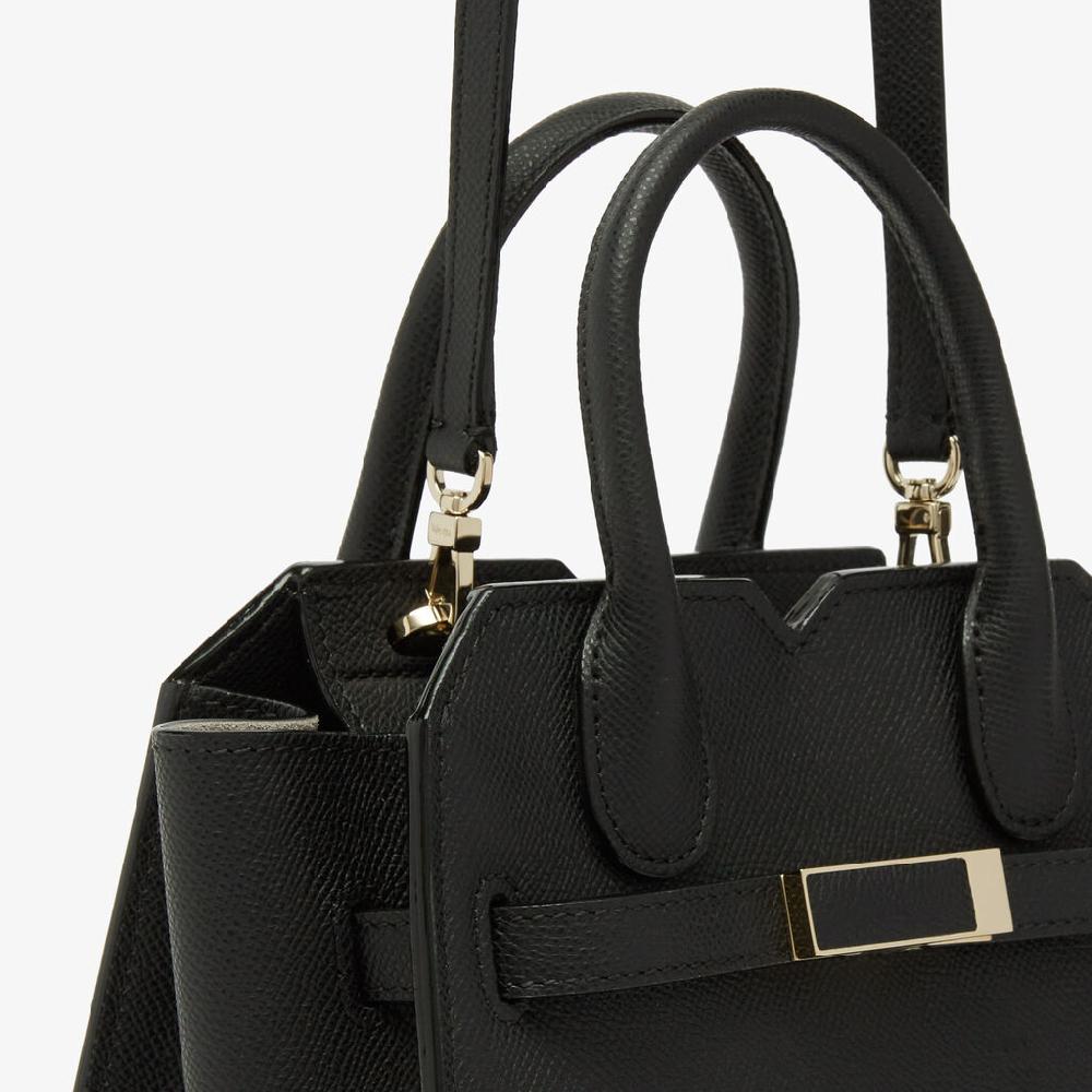 Valextra Borsa A Tracolla Milano Micro | Pelle Di Vitello Millepunte Soft | Nero | Valextra