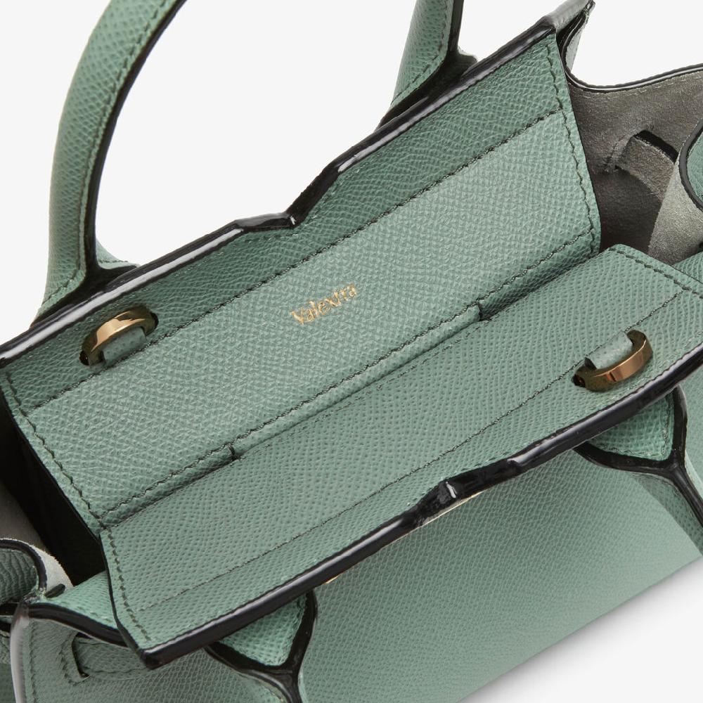 Valextra Borsa A Tracolla Milano Micro | Pelle Di Vitello Millepunte Soft | Verde Eucalipto | Valextra