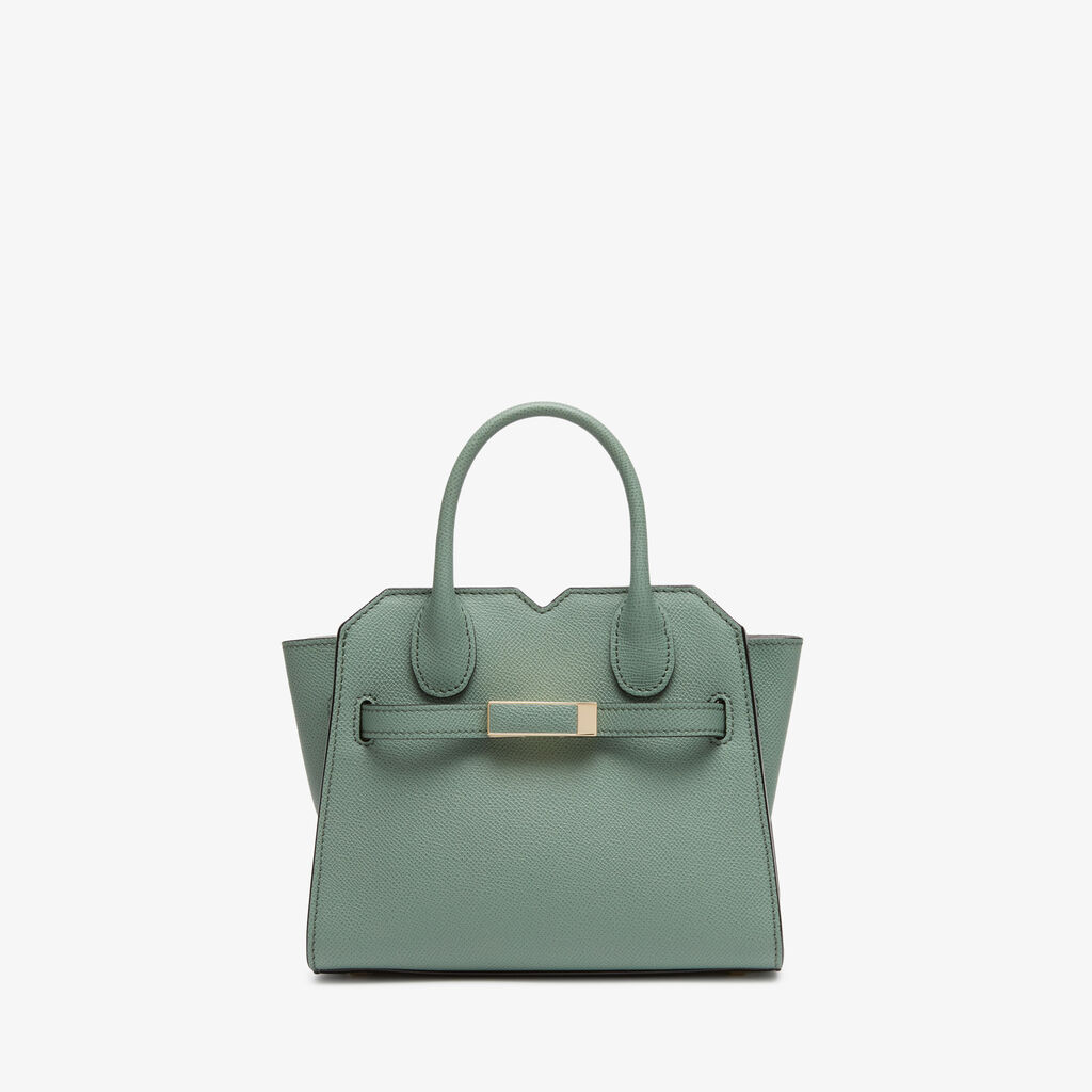 Valextra Borsa a Tracolla Milano Micro | Pelle di vitello Millepunte Soft | Verde Eucalipto | Valextra