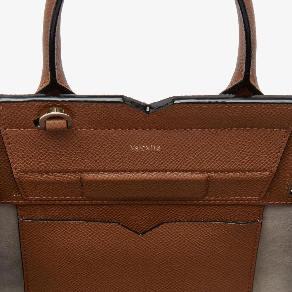 Valextra Borsa A Tracolla Milano Micro | Pelle Di Vitello Millepunte Soft | Marrone Cioccolato | Valextra