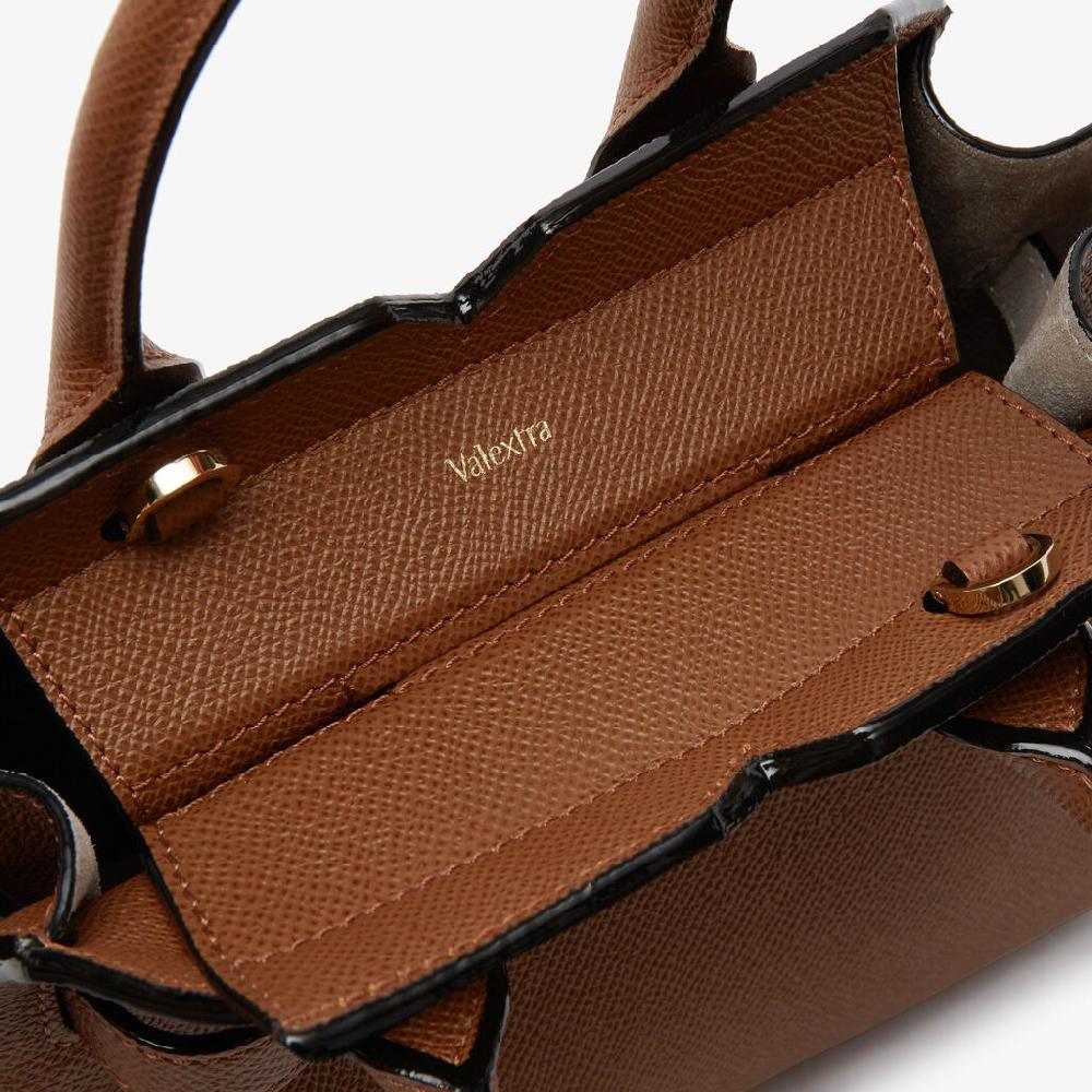 Valextra Borsa A Tracolla Milano Micro | Pelle Di Vitello Millepunte Soft | Marrone Cioccolato | Valextra
