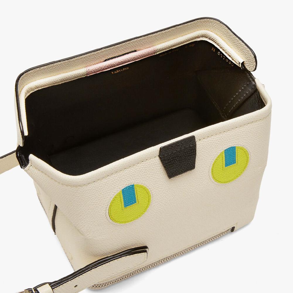 Valextra Borsa A Tracolla Mini In Pelle Bianco Perla | Valextra Tric Trac