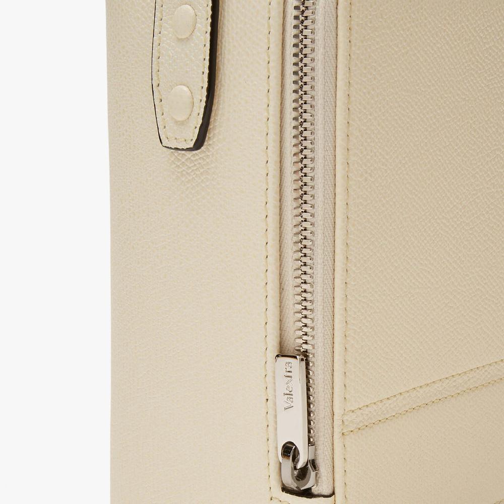 Valextra Borsa A Tracolla Mini In Pelle Bianco Perla | Valextra Tric Trac