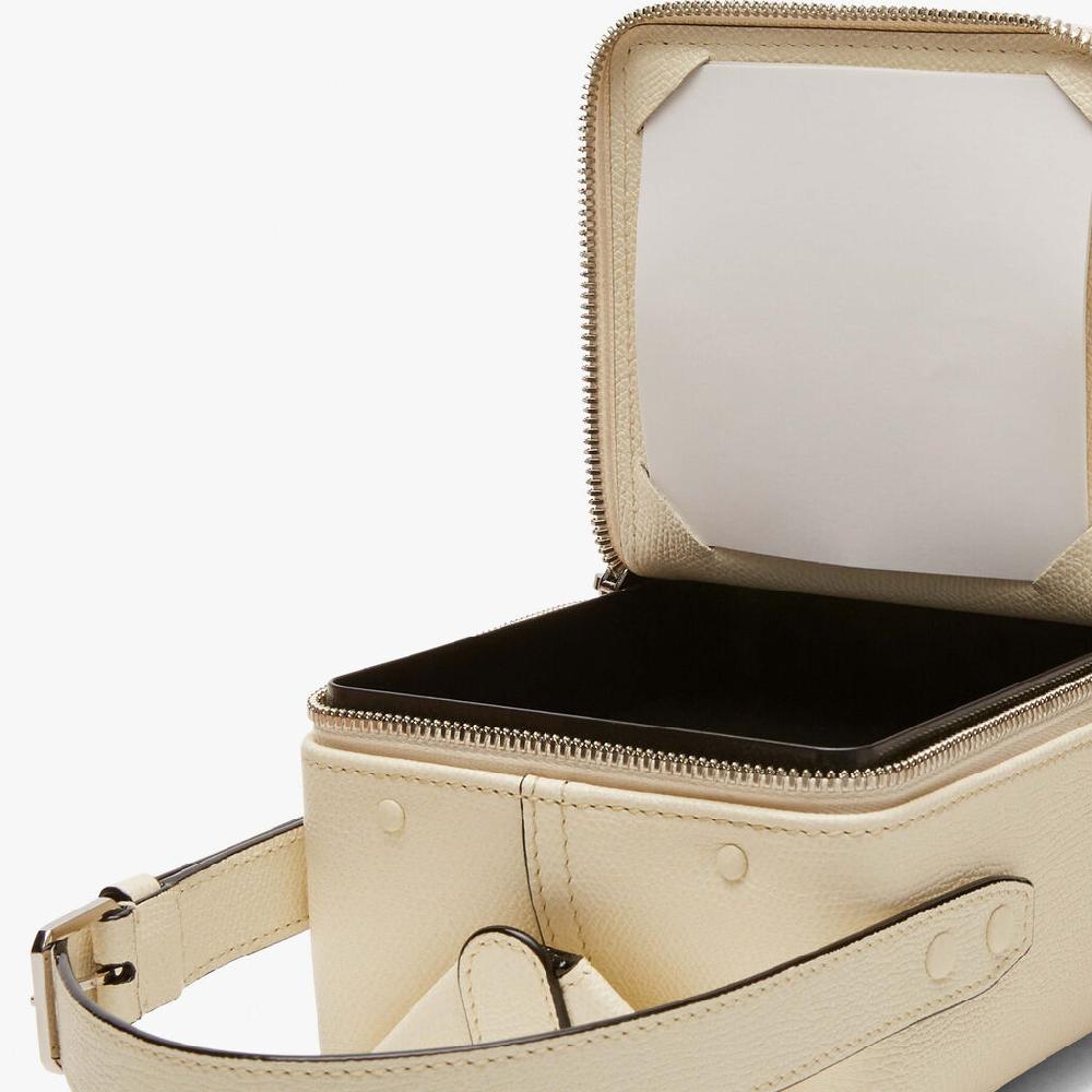 Valextra Borsa A Tracolla Mini In Pelle Bianco Perla | Valextra Tric Trac