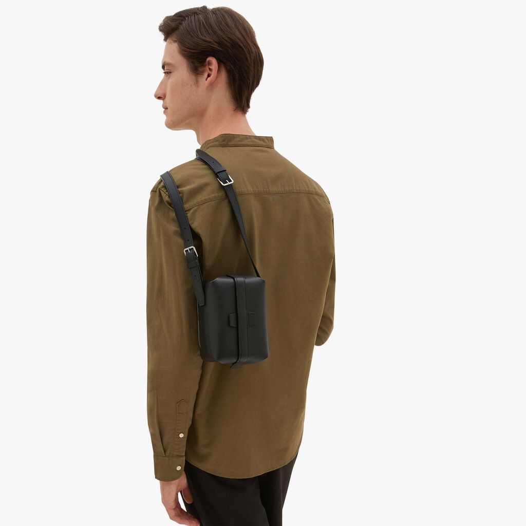Valextra Borsa A Tracolla Mini In Pelle Nera | Valextra Tric Trac
